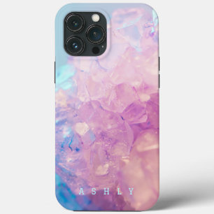 Eleganter türkisfarbener und Lila Stein Abstrakt Case-Mate iPhone Hülle