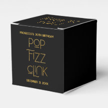 Eleganter Typografy Pop Fizz Clink Birthday