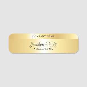 Eleganter Typografy Script Template Glamour Gold Namensschild