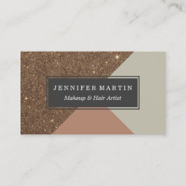 Eleganter u. bezaubernder Imitat-GoldGlitzer u. Visitenkarte