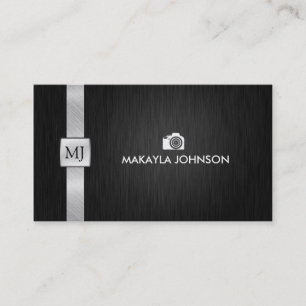 Eleganter u. moderner schwarzer und silberner visitenkarte
