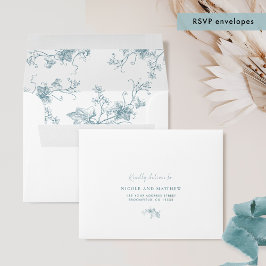 Eleganter UAWG-Umschlag, Hochzeit von Blumenglas