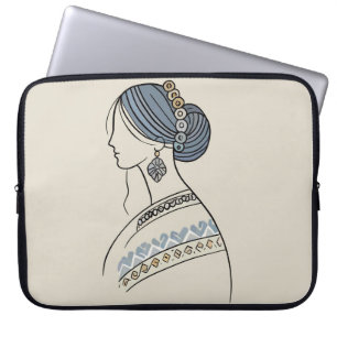 Eleganter ukrainischer Volkskunst - Laptop-Sieb Laptopschutzhülle