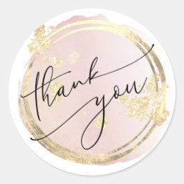 eleganter Umschlag Aufkleber vielen Dank