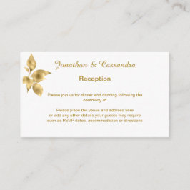 ELEGANTER UND EINFACHER GOLD-WEISSER GOLD-GLITZER BEGLEITKARTE