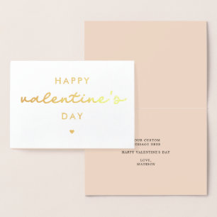 Eleganter und einfacher Valentinstag Folienkarte