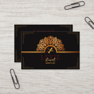 Eleganter und klassischer Friseur-Loyalität Visitenkarte