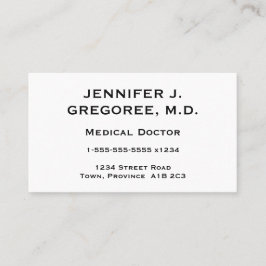 Eleganter und minimaler Arzt Visitenkarte