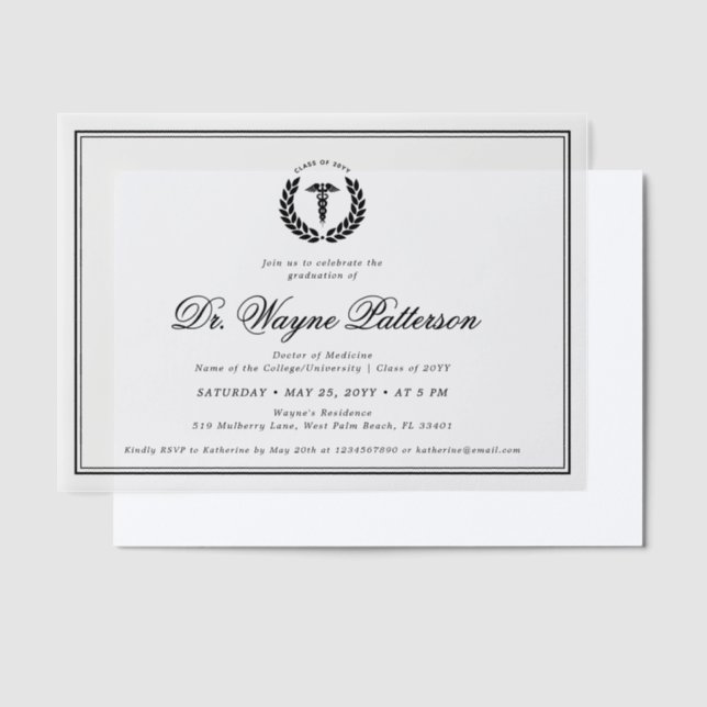 Eleganter und Minimalistischer Abschluss der Mediz (Versetzt)