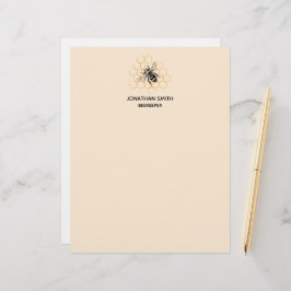 Eleganter und Minimalistischer Honigbier Briefbogen