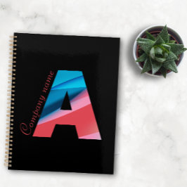 Eleganter und moderner Brief Ein schwarzer Planer