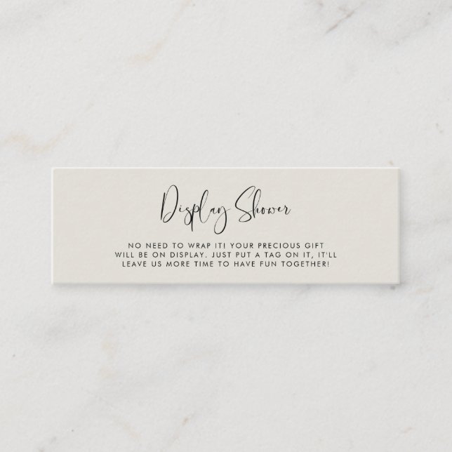 Eleganter und moderner Display Duschkarteneinsatz Mini Visitenkarte (Vorderseite)