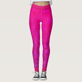 Eleganter und moderner Fuschia-rosa abstrakter Gra Leggings
