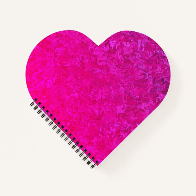 Eleganter und moderner Fuschia-rosa abstrakter Gra Notizbuch (Vorderseite)