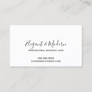 Eleganter und moderner Kalligraphieprof Visitenkarte