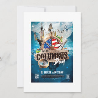 Eleganter und rustikaler Kolumbus-Tag Einladung