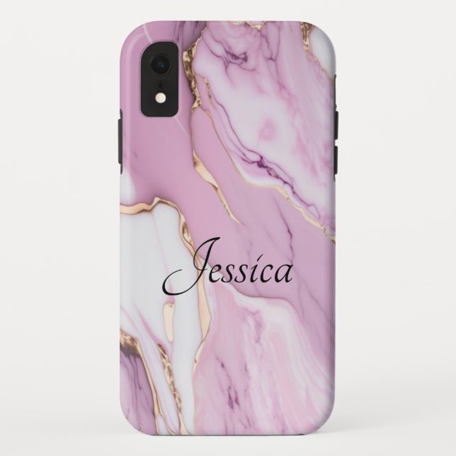 Eleganter und sanfter schwarzer QR-Code Case-Mate iPhone Hülle (Rückseite)