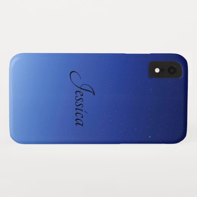 Eleganter und sanfter schwarzer QR-Code Case-Mate iPhone Hülle (Rückseite (Horizontal))