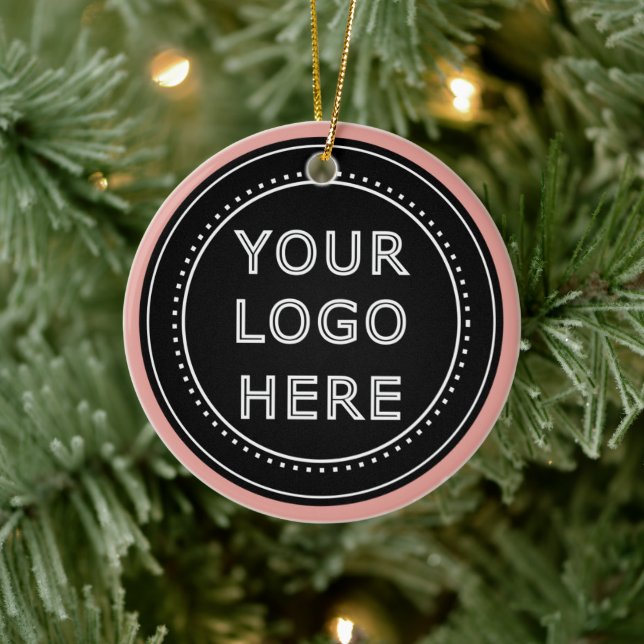 Eleganter und sanfter schwarzer QR-Code Keramik Ornament (Baum)