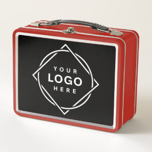 Eleganter und sanfter schwarzer QR-Code Metall Brotdose