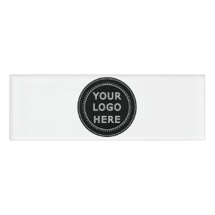 Eleganter und sanfter schwarzer QR-Code Namenschild