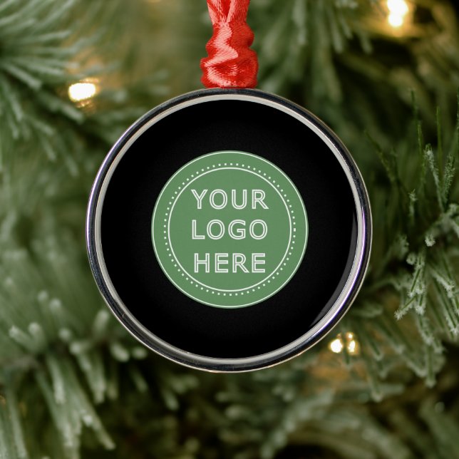 Eleganter und sanfter schwarzer QR-Code Ornament Aus Metall (Baum)