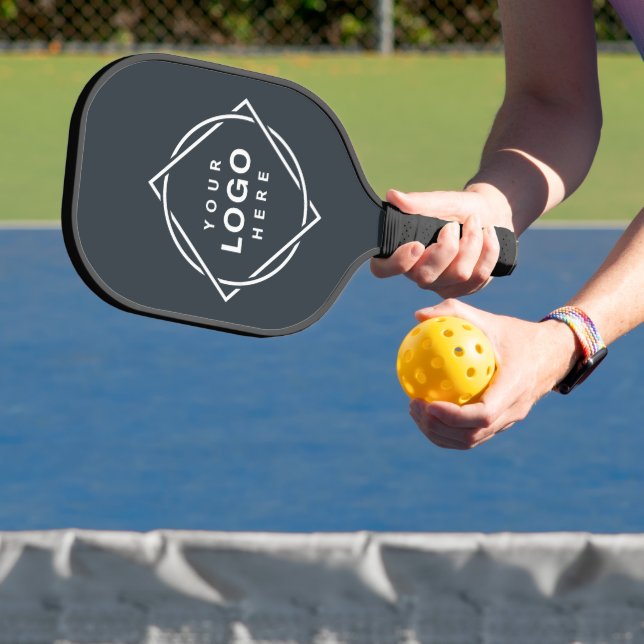 Eleganter und sanfter schwarzer QR-Code Pickleball Schläger (InSitu)