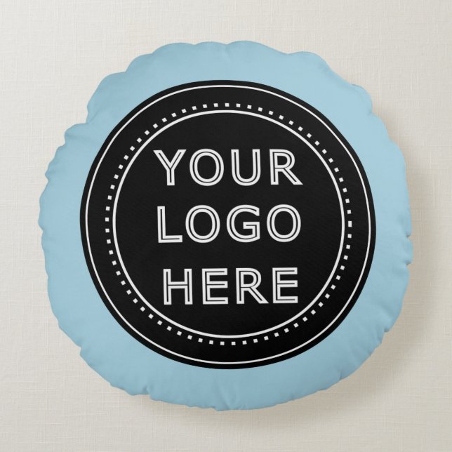 Eleganter und sanfter schwarzer QR-Code Rundes Kissen (Vorderseite)