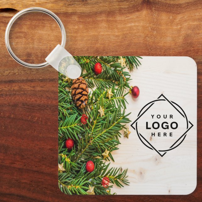 Eleganter und sanfter schwarzer QR-Code Schlüsselanhänger (Vorderseite)