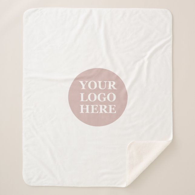 Eleganter und sanfter schwarzer QR-Code Sherpadecke (Vorderseite)