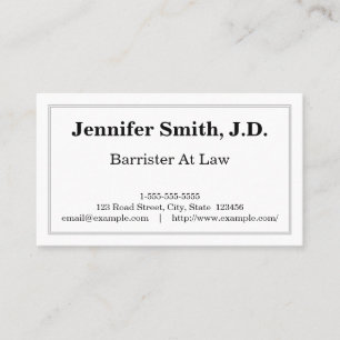 Eleganter und sauberer Rechtsanwalt an der Visitenkarte