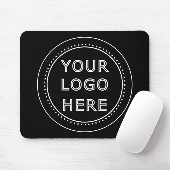 Eleganter und schlanker schwarzer QR-Code Mousepad (Mit Mouse)