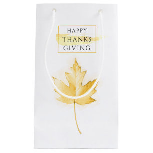Eleganter und trendiger Goldener Erntedank Kleine Geschenktüte
