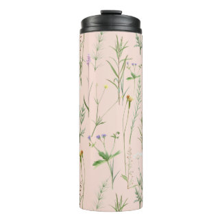 Eleganter Unkrautgarten - Creme Thermosbecher