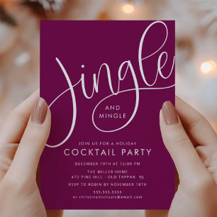 Eleganter Urlaub "Jingle and Mingle" Einladung