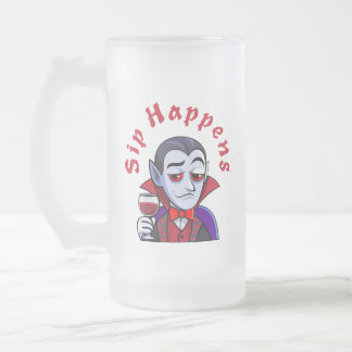Eleganter Vampir – Schluck passiert Mattglas Bierglas
