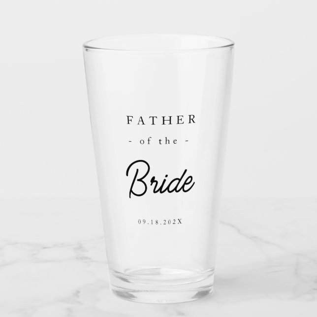 Eleganter Vater der Braut Glas (Vorderseite)