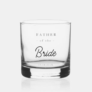 Eleganter Vater der Braut Whiskyglas