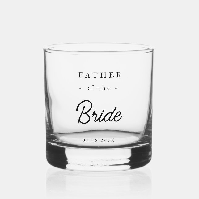 Eleganter Vater der Braut Whiskyglas (Vorderseite)