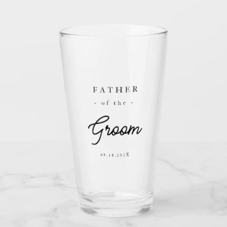 Eleganter Vater des Bräutigams Glas