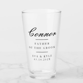 Eleganter Vater des Bräutigams Glas