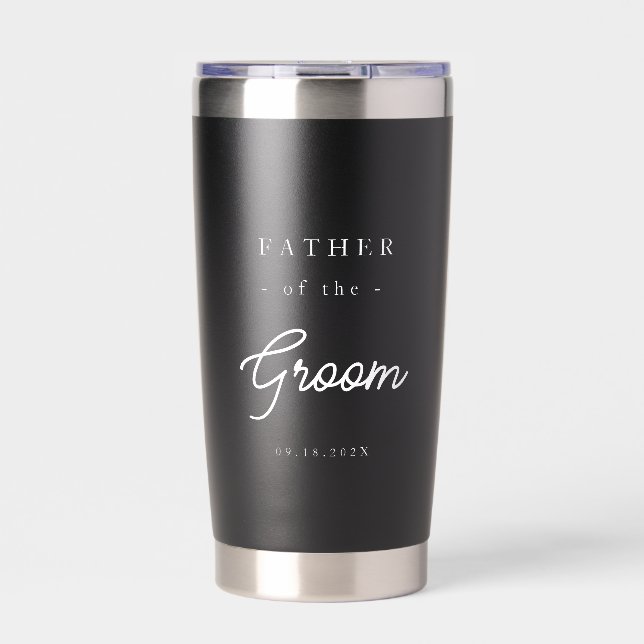 Eleganter Vater des Bräutigams Thermobecher (Vorderseite)