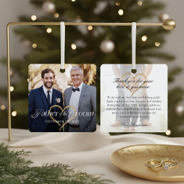 Eleganter Vater des Groom Foto Memory Keepake Ornament Aus Metall