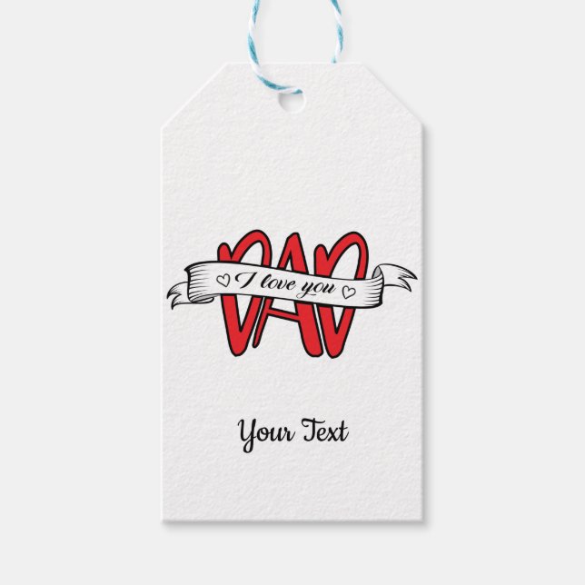 Eleganter Vatertag I Liebe You Vater Geschenkanhänger (Vorderseite)