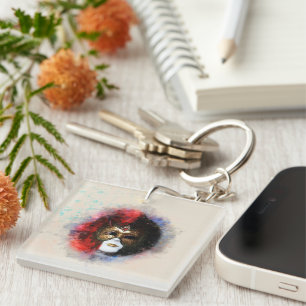 Eleganter Venezianischer Karnevalsmaske Schlüssela Schlüsselanhänger