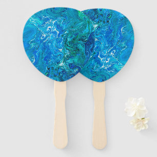 Eleganter verrückter Spitze-Achat 2 - blaues Aqua Fächer