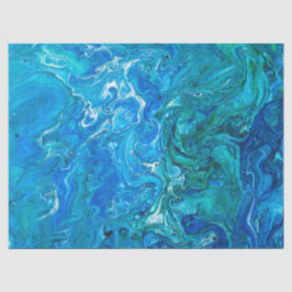 Eleganter verrückter Spitze-Achat 2 - blaues Aqua Seidenpapier