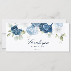 Eleganter verstaubter blauer Blumen-Hochzeitsshowe