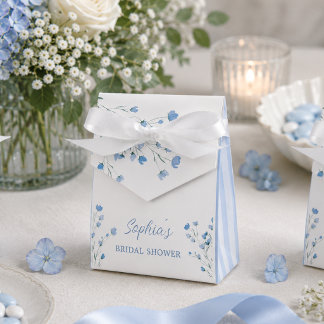 Eleganter verstaubter blauer Schleifen Coquette Br Geschenkschachtel