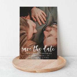 Eleganter vertikaler Foto-Hochzeitsmagnet modern Magneteinladung